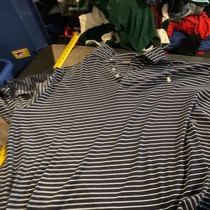 Used 3xlt Blue and white SS polo Ralph Lauren white polo horse